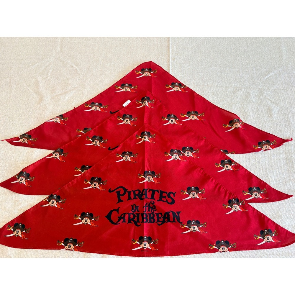 Disney Cruise Line Bandana Kids Red Excellent Pirates in the Caribbean‎ 3 pieces